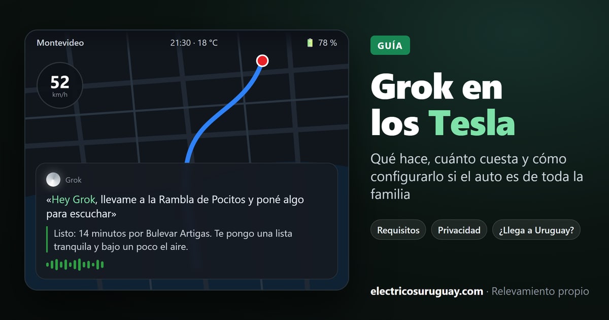 Grok en los Tesla: qué hace, cuánto cuesta y cómo configurarlo si el auto lo usa toda la familia