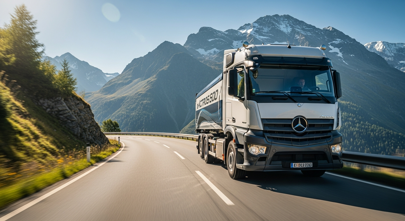 Mercedes-Benz eActros 600: El camión eléctrico que conquista los Alpes con 530 km de autonomía real
